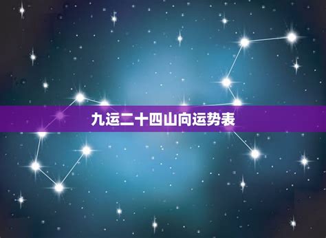 九运二十四个山向飞星局|第四章 九运兼山飞星全图解